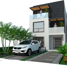 Remodelación y ampliación de casa habitación nivel medio "Casa Gina". Un projet de 3D, Architecture , et Animation 3D de Jesse Rojas Rodríguez - 06.05.2018
