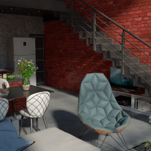 Loft 1 . Un projet de 3D, Architecture , et Design d'intérieur de Jesse Rojas Rodríguez - 03.05.2018