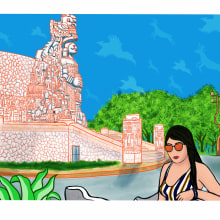 Este es mi proyecto del curso  un monumento en Mérida Yucatán Mexico Mi Proyecto del curso: Ilustración arquitectónica: capta la personalidad de una ciudad. Un proyecto de Arquitectura digital de Juan jose Verdejo - 05.07.2020