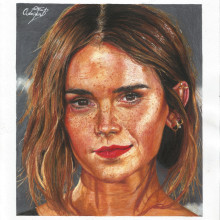  Retrato Emma Watson. Un proyecto de Dibujo de Retrato de Adrián Rayón - 05.07.2020