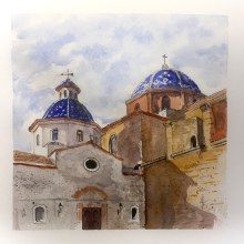 My project in Architectural Sketching with Watercolor and Ink course. Pintura em aquarela projeto de Xavier Garci - 07.07.2020