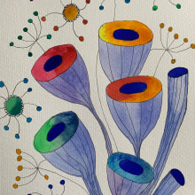 Flowers. Un proyecto de Dibujo y Pintura a la acuarela de Anna Perekhodko - 08.07.2020