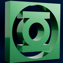 Logo de Green Lantern. Un proyecto de 3D de ENMANUEL RONDON - 09.07.2020