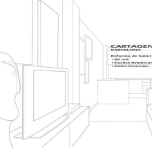 Cartagena, Barcelona. 3D, e Arquitetura de interiores projeto de Dontai Rodriguez Malavé - 15.07.2015