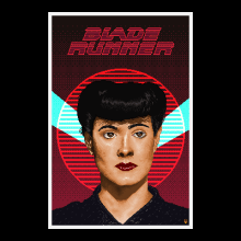 Poster del film Blade Runner con Rachael en pixel art. Pixel Art projeto de Victor Manuel Villalta Barbero - 07.07.2020