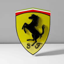 Logo Ferrari. Un proyecto de 3D de ENMANUEL RONDON - 11.07.2020