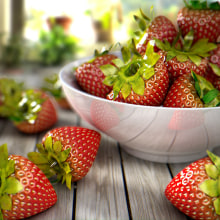 3D STRAWBERRIES. 3D, 3D Animation, Photographic Lighting, 3D Modeling, and 3D Design project by Renzo Franco Yalli Gálvez - 01.09.2012