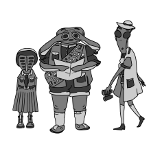 Exploradores extraterrestres. Design de personagens e Ilustração digital projeto de soymanuchacha - 12.07.2020