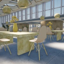 Mi Proyecto del curso: Diseño de interiores de una cafetería. Architecture project by Natalia Hernández Rodríguez - 07.17.2020