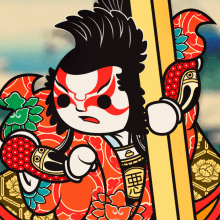 Ukiyo-kawaii. Un projet de Illustration traditionnelle, Conception de personnages, Art urbain et Illustration vectorielle de Estudio Kudasai - 15.06.2015