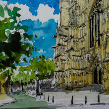 York Minster. Architectural Illustration project by David Gilhooley - 07.20.2020