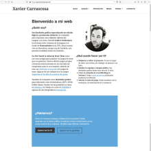 Mi Proyecto del curso: Creación de una web profesional con WordPress. Un proyecto de Diseño Web y Desarrollo Web de Xavier Carrascosa Rivera - 21.07.2020