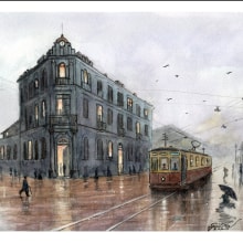 Palacete Scarpa, 1930. Sorocaba/SP - Brasil.. Un proyecto de Pintura a la acuarela de gilpanzer - 21.07.2020