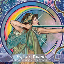 PRIDE: Sylvia Rivera. Traditional illustration, Digital Illustration, and Portrait Illustration project by Celeste Vargas Hoshi - 06.25.2020