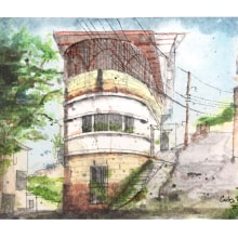 Mi Proyecto del curso: Dibujo arquitectónico con acuarela y tinta. Ilustração arquitetônica projeto de Carlos Arita - 29.07.2020