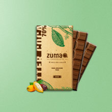 Packaging Zuma Chocolate. Br, ing e Identidade, Packaging, e Design de logotipo projeto de César Quispe Cuya - 25.11.2019