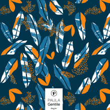 Dark Leaves (Disponible en @Patternbank). Design gráfico, e Pattern Design projeto de María Paula Gentile - 01.08.2020