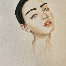 Mi Proyecto del curso: Retrato en acuarela a partir de una fotografía. Watercolor Painting project by machu30 - 08.01.2020