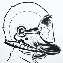 Character Design - Aircraft pilot girl. Un proyecto de Diseño de personajes, Bellas Artes, Dibujo, Sketchbook e Ilustración con tinta de Juan Manuel Durán - 04.08.2020