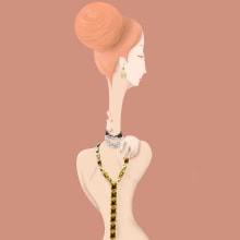 Jewel Woman. Ilustração tradicional projeto de Clara Santo Domingo - 22.04.2020
