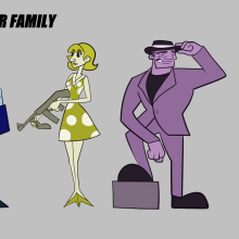 GANSTER FAMILY: Diseño cartoon estilo gráfico. Un proyecto de Animación, Diseño de personajes y Concept Art de Andrés Ostos Guerrero - 07.08.2020
