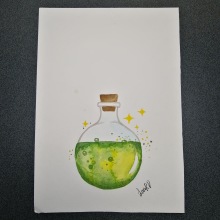 Poison. Watercolor Painting project by Larisa RP - 08.08.2020