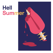 Hell Summer. Ilustração vetorial e Ilustração digital projeto de Diana Creativa - 10.08.2020