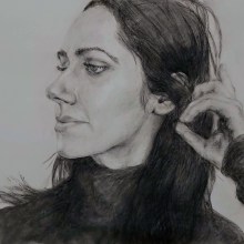 My project in Realistic Portrait with Graphite Pencil course - PJ Harvey. Portrait Drawing, and Realistic Drawing project by Mark Rogers - 08.14.2020