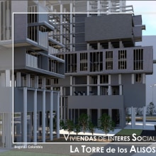 Vivienda de interes social: LA TORRE DE LOS ALISOS. Un proyecto de Diseño, 3D, Arquitectura, Arquitectura interior, Escenografía, Creatividad y Diseño 3D de Alejandro Vanegas - 15.05.2017