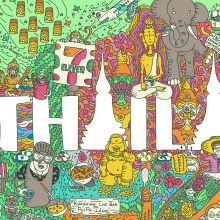 Meu projeto do curso: Ilustração vetorial com estilo doodles  - Thai Project Ein Projekt aus dem Bereich Traditionelle Illustration von Tico Lopes - 02.08.2020