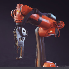 Robot Industrial - Proyecto Final - Curso: Creación de props realistas para videojuegos. Un proyecto de 3D, Modelado 3D, Videojuegos, Diseño 3D y Desarrollo de videojuegos de Leonardo Grosso - 16.08.2020
