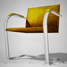 SketchUp e pintura digital: Cadeira BRNO. Un proyecto de 3D, Diseño, creación de muebles					, Modelado 3D, Diseño 3D y Pintura digital de Guilherme Coblinski Tavares - 15.04.2019