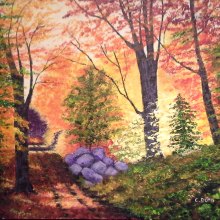 Autumn Forest. Un proyecto de Pintura acrílica de Catherine Dunn - 05.04.2015