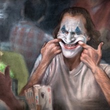 "Put on a happy face" - Joker. Un proyecto de Ilustración tradicional, Dibujo, Pintura a la acuarela, Ilustración de retrato, Dibujo de Retrato, Dibujo realista y Dibujo artístico de Carlos Rodríguez Casado - 19.08.2020