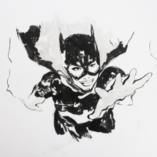The Batgirl - Diseño de personajes femeninos para cómics. Un proyecto de Ilustración con tinta de Sebastián Cruz Ledesma - 22.08.2020