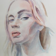 My project in Artistic Portrait with Watercolors course. Un proyecto de Pintura a la acuarela de Pascal Collins - 23.08.2020