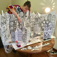 My project in Pop-Up Book Creation course. Set Design, and Paper Craft project by Agnes Prygiel - 08.24.2020