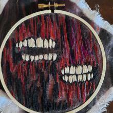 Teeth. Un proyecto de Artesanía, Bordado y Pintura acrílica de E.L. Hohn - 24.08.2020