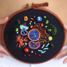 Universo Bacterial. Embroider project by Clara Best - 08.25.2020