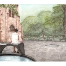 Mi Proyecto del curso: Ilustración con acuarela: recrea tus escenas más icónicas. Een project van Aquarelschilderen van Mario Young Leitón - 24.08.2020
