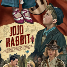 Jojo Rabbit Ein Projekt aus dem Bereich Traditionelle Illustration, Plakatdesign, Digitale Illustration und Porträtillustration von Oscar Martinez - 27.08.2020