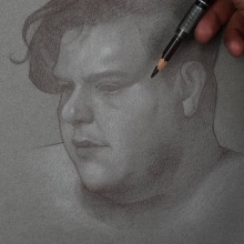 Retrato. Desenho a lápis, Desenho de retrato, e Desenho realista projeto de Ulises Ortega Garcia - 06.04.2020