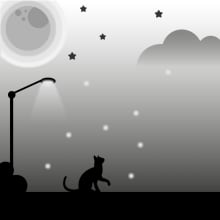 Black Cat. Ilustração tradicional, Design gráfico, Ilustração vetorial, Desenho, Ilustração digital, Design digital, e Desenho digital projeto de Vivian Machinievski - 17.02.2020