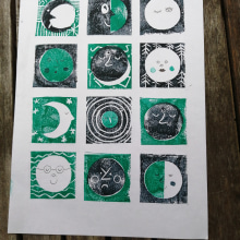 Mi Proyecto del curso: Carvado de sellos y técnicas de estampación. Printing project by mamaenmunich - 09.06.2020