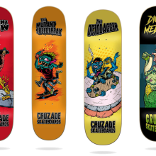 Cruzade Skateboards - Colección Tablas 2020. Ilustração tradicional projeto de Marcos Cabrera - 07.09.2020