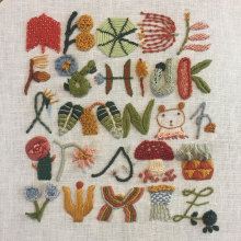 My project in Introduction to Raised Embroidery course. Un proyecto de Bordado de Sara Ray - 07.09.2020