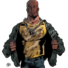 Luke Cage. Traditional illustration, Sketching, Creativit, and Drawing project by Alberto Peral Alcón - 06.12.2020