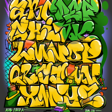 Alfabeto Graffiti 01. Un proyecto de Ilustración digital de Ernest Fernandez i Roig - 29.01.2020