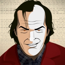 Jack Nicholson. El Resplandor / The Shinning. Un proyecto de Ilustración tradicional de Sergio Rodríguez Rodríguez - 09.09.2020