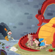 Dragon. Traditional illustration, Digital Illustration, and Children's Illustration project by Mamen Aran Cerezo - 09.10.2020